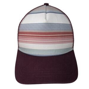 Eddie Bauer Snapback Trucker Cap Multicolor OS Adjustable Striped Mesh Back